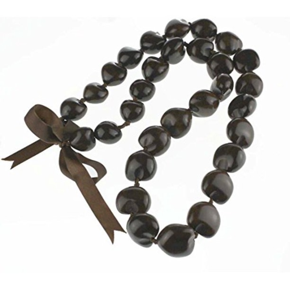 Brown Kukui Nut Lei Graduation Hawaii Luau Gift
